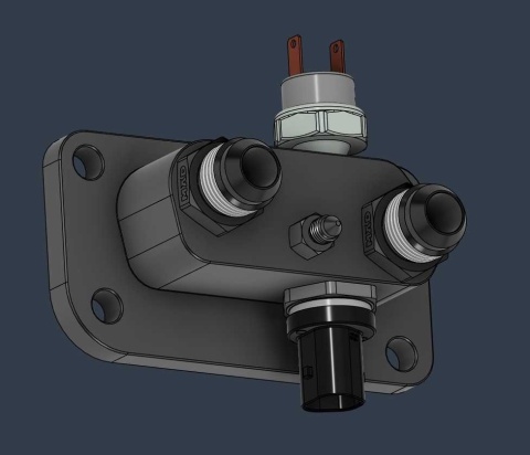 Płytka odbioru do relokacji filtra oleju (silniki: MZR / Duratec)