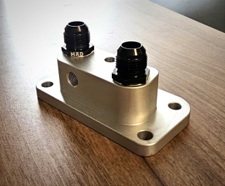 Płytka odbioru do relokacji filtra oleju (silniki: MZR / Duratec)