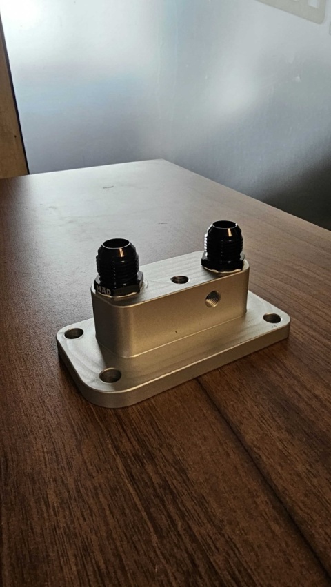 Płytka odbioru do relokacji filtra oleju (silniki: MZR / Duratec)